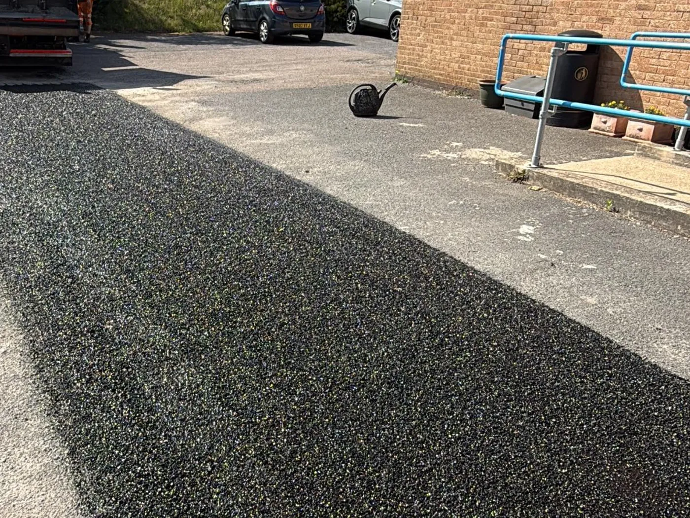 New surface laid in a yard